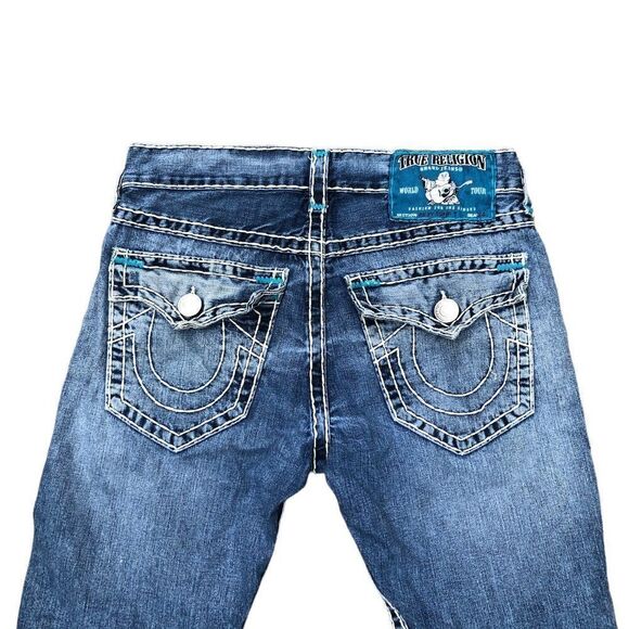 Vintage True Religion Jeans Size 33 RICKY SUPER T Blue - Picture 13 of 13